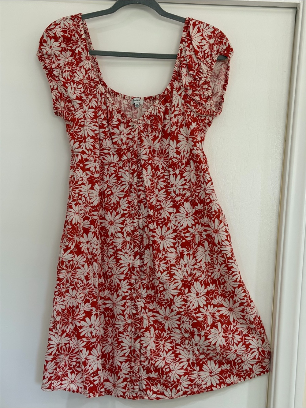 Madewell Red & White Floral Med Women’s Dress